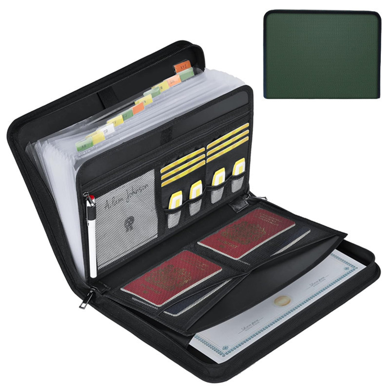 Expandable Accordion File Folder 13 Pockets - Pasta expansível resistente ao calor com