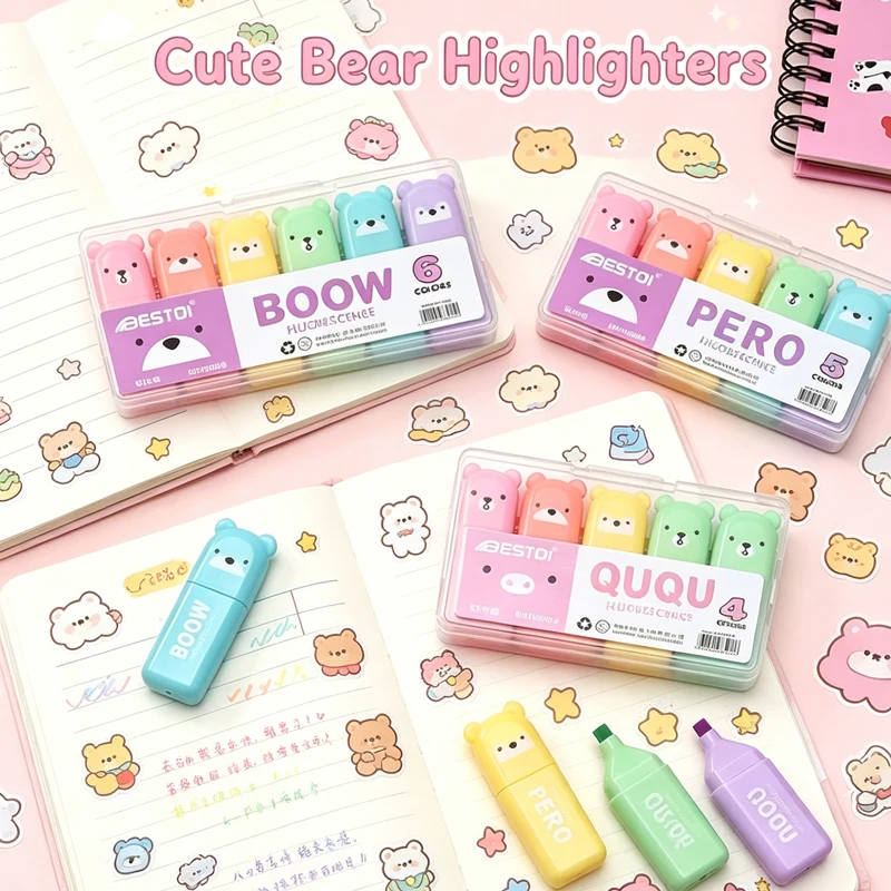 Conjunto de canetas marca-text - Pastel Highlighter Set Double Ended avaliação e preço